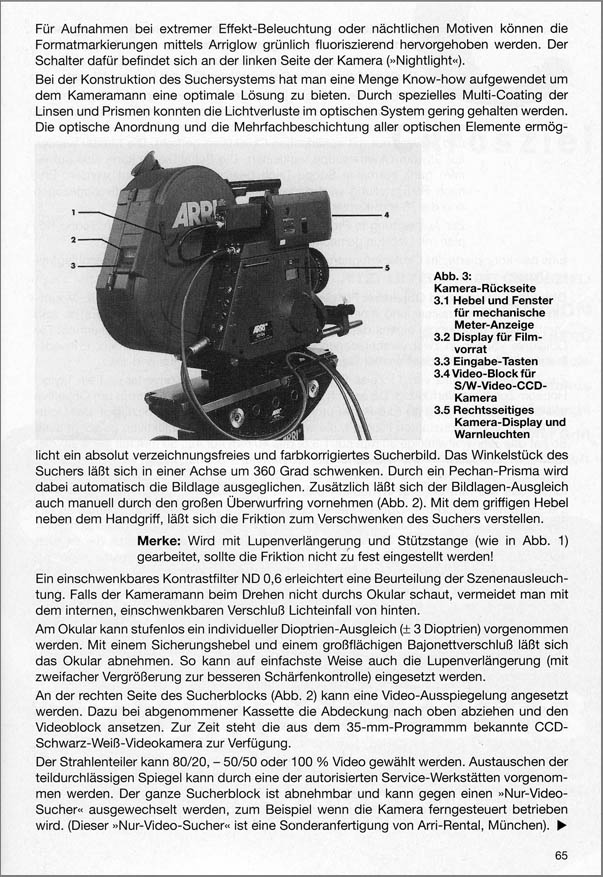 Arriflex 765 Sammelblatt